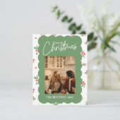 Carte de Noël Holly Scallop (Debout devant)