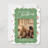 Carte de Noël Holly Scallop (Devant)