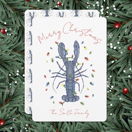 Carte de Noël Homard