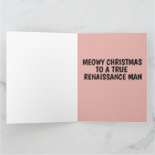 CARTE DE NOËL HOMME RENAISSANCE CHAT (Intérieur)