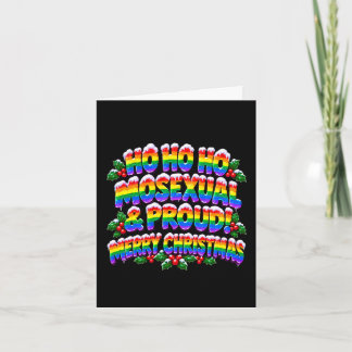 Carte de Noël homosexuelle Ho Ho Ho LGBTQ+