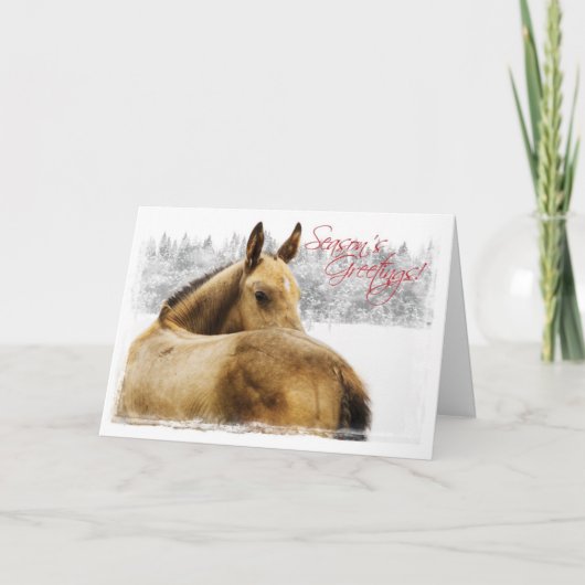 Carte de Noël Horse (Devant)