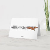 Carte de Noël humiliée de teckel (Dos)