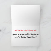 Carte de Noël humiliée de teckel (Intérieur)