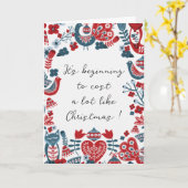 Carte de Noël humoristique (Fleur jaune)