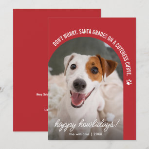 Carte de Noël humoristique avec photo de chien