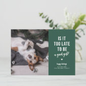 Carte de Noël humoristique pour animaux de compagn (Debout devant)