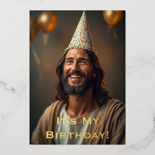 Carte de Noël HUMORISTIQUE pour l'anniversaire de  (Recto)