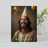 Carte de Noël HUMORISTIQUE pour l'anniversaire de  (Debout devant)