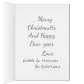 Carte de Noël Husky de Père Noël Paws personnalisa (Intérieur (Droit))