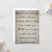 Carte de Noël Hymn Holiday (Devant/Arrière en situation)