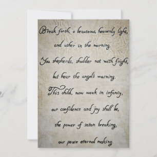 Carte de Noël Hymn Holiday