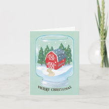 Carte de Noël illustration Globe de neige de Grang