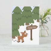 Carte de Noël illustrée du pôle Nord (Debout devant)