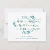 Carte de Noël illustrée Peace Dove (Dos)