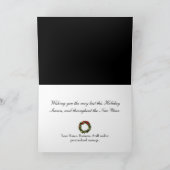 Carte de Noël imprimée en bleu blanc (Intérieur)