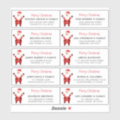 Carte de Noël individuelle étiquettes de adresse (Feuille)