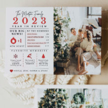 Carte de Noël Infographie : Bilan de l'année écoul