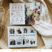 Carte de Noël Infographie Bilan de l'année écoulée