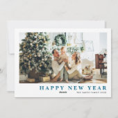 Carte de Noël Infographie de l'année de vacances (Dos)