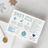 Carte de Noël Infographie Rétrospective de l'année