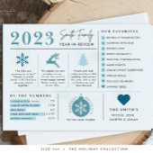 Carte de Noël Infographie Rétrospective de l'année