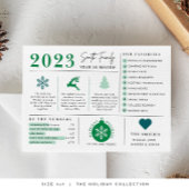 Carte de Noël Infographie Rétrospective de l'année