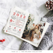 Carte de Noël Infographie Rétrospective de l'année