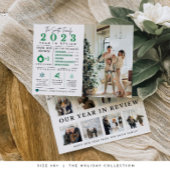 Carte de Noël Infographie Rétrospective de l'année