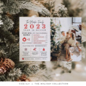 Carte de Noël Infographie Rétrospective de l'année