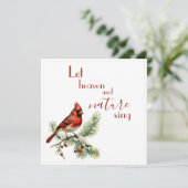 Carte de Noël inspirante de Cardinal (Debout devant)