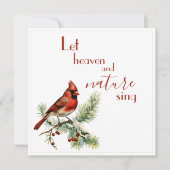 Carte de Noël inspirante de Cardinal (Devant)