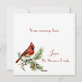 Carte de Noël inspirante de Cardinal (Dos)