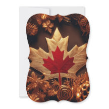 Carte de noël inspirée du drapeau canadien