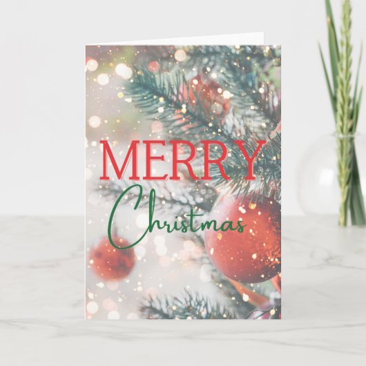 Carte de Noël - Intérieur Vierge - Ajouter un Mess (Devant)