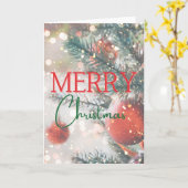 Carte de Noël - Intérieur Vierge - Ajouter un Mess (Fleur jaune)