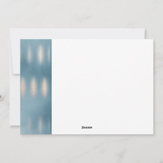 Carte de Noël Iridescente couleur bleu (Dos)