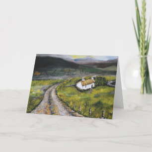 Carte de Noël irlandaise, carte pliée de 5 x 7 pou