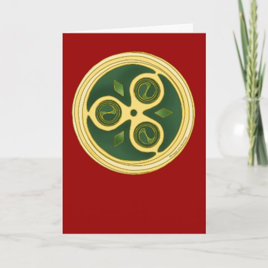 Carte de Noël Irlandaise Spiral Design (Devant)