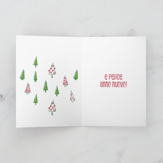 Carte de Noël italienne Buon Natalie (Intérieur)