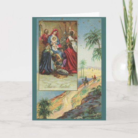 Carte de Noël italienne religieuse vintage (Devant)