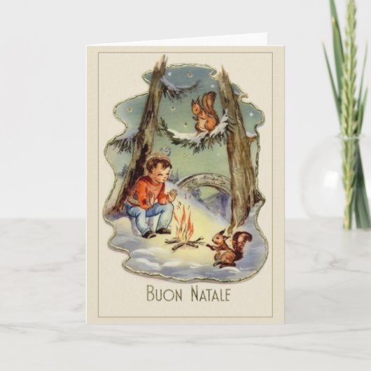 Carte de Noël italienne vintage (Devant)
