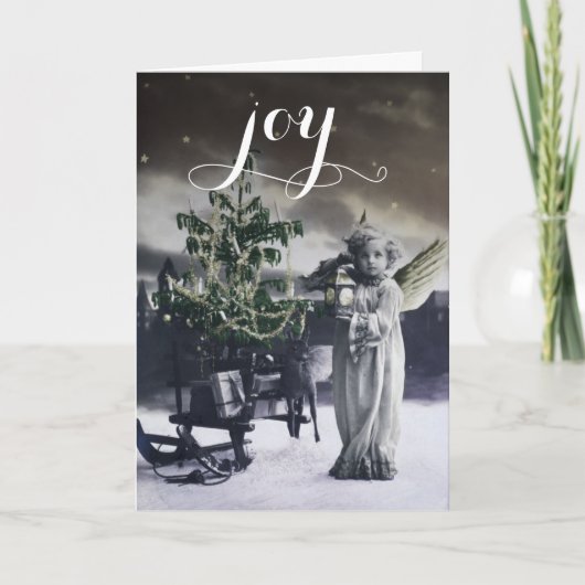 Carte de Noël italienne Vintage Angélique (Devant)