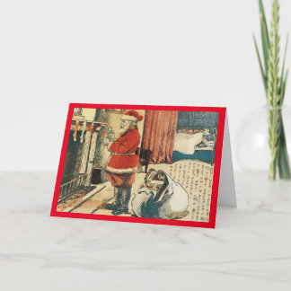 Carte de Noël japonaise traditionnelle.