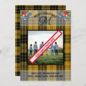 Carte de Noël jaune du clan écossais MacLeod (Devant / Derrière)