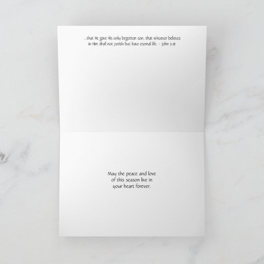 Carte de Noël Jean 3:16 Gelée blanche (Intérieur)