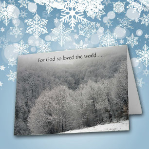 Carte de Noël Jean 3:16 Gelée blanche