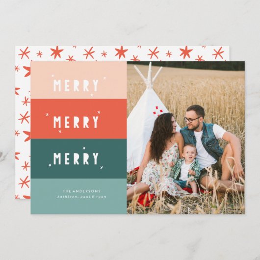 Carte de Noël JERRY MERRY JERRY (Devant / Derrière)