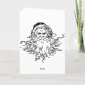 Carte de Noël Jeune fille Vintage (Dos)