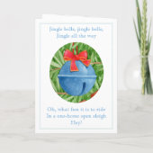 CARTE DE NOËL JINGLE BELLS (Dos)